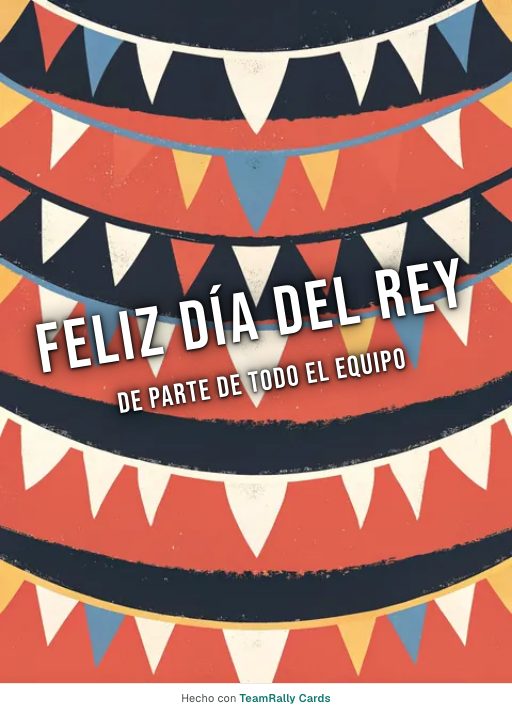 Día del Rey (Países Bajos): tarjeta para colegas, firmada «De parte de todo el equipo»