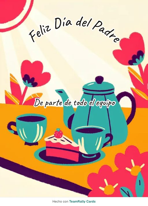 Día del Padre: tarjeta para colegas, firmada «De parte de todo el equipo»
