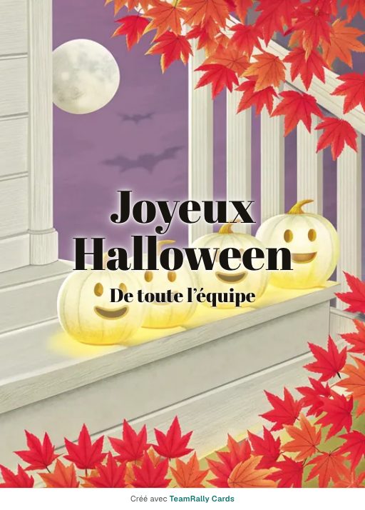 Halloween : carte pour des collègues, signée « De toute l’équipe »