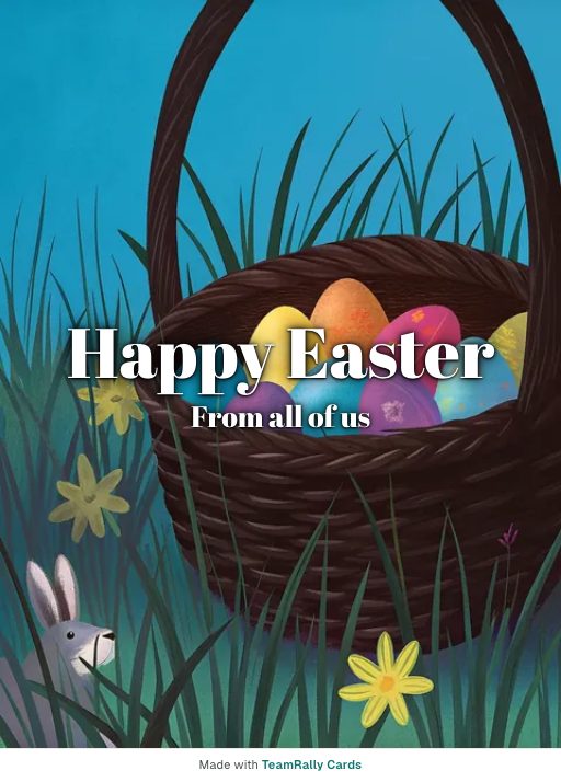 Easter card for coworkers, signed “from all of us”