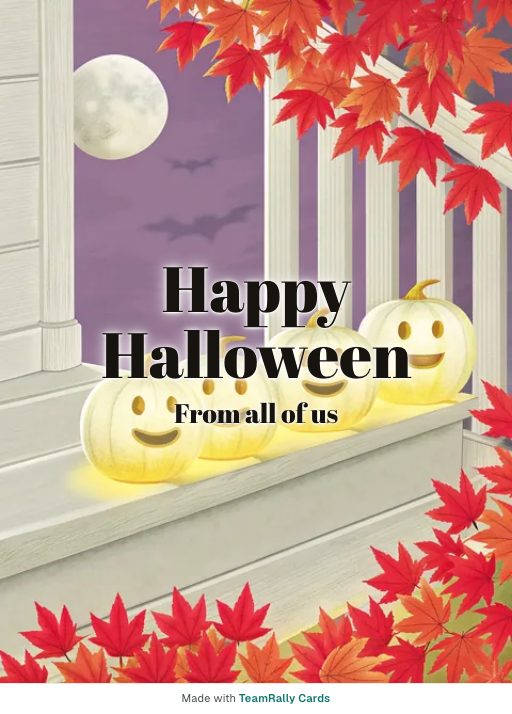 Halloween card for coworkers, signed “from all of us”