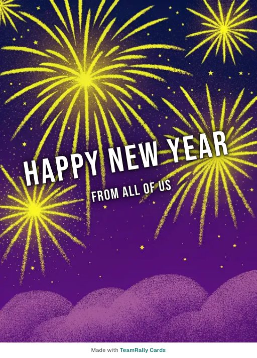 New Year card for coworkers, signed “from all of us”
