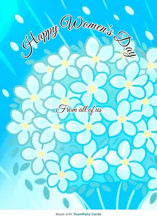 Women’s Day card for coworkers, signed “from all of us”